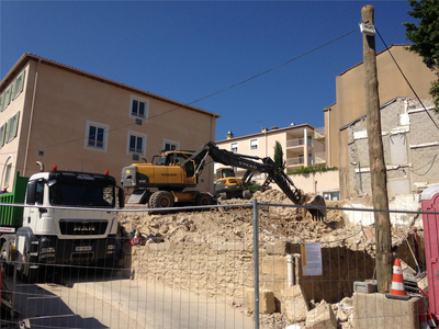 demolition bord route sdt marseille